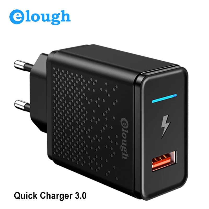 Elough Quick Charge 3 0 зарядное устройство для мобильного телефона штепсельная вилка