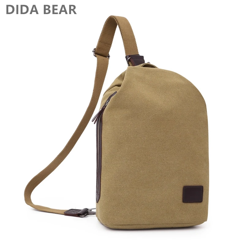 DIDA BEAR Мужская нагрудная сумка школьная для подростков Дорожная на плечо мужские