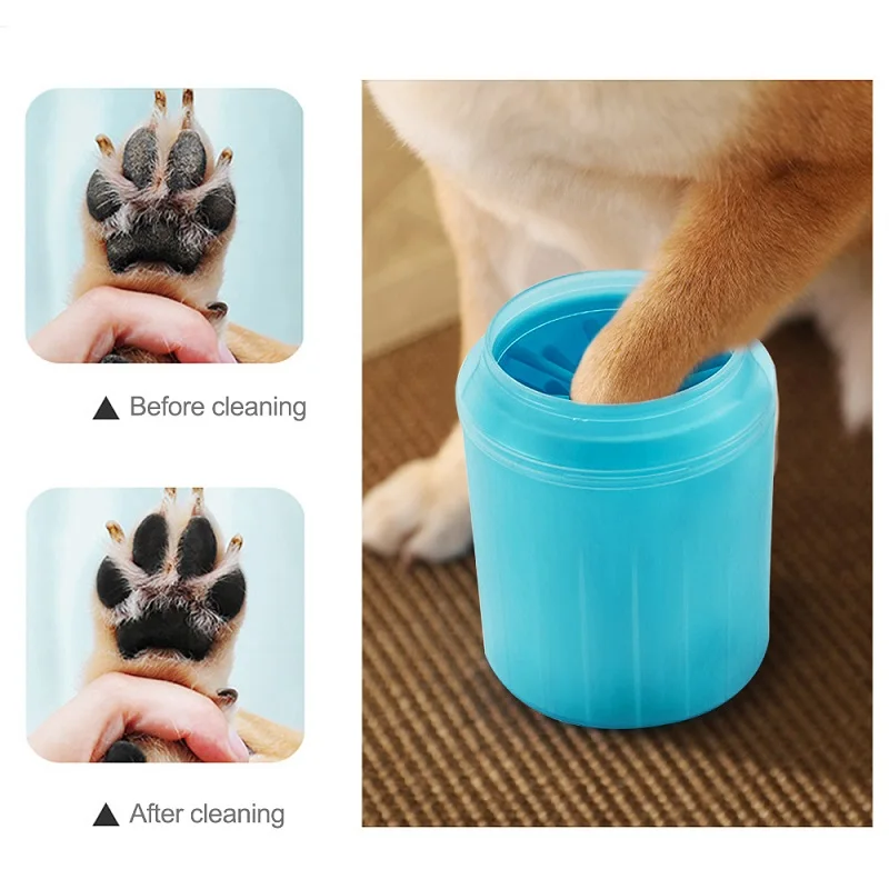 

Removable Portable Silicone Cat Paw Dog Paw Washer Cleaning Cup Tollfor Three Sizes Pets Supplies Blue Orange Green Easy Clean