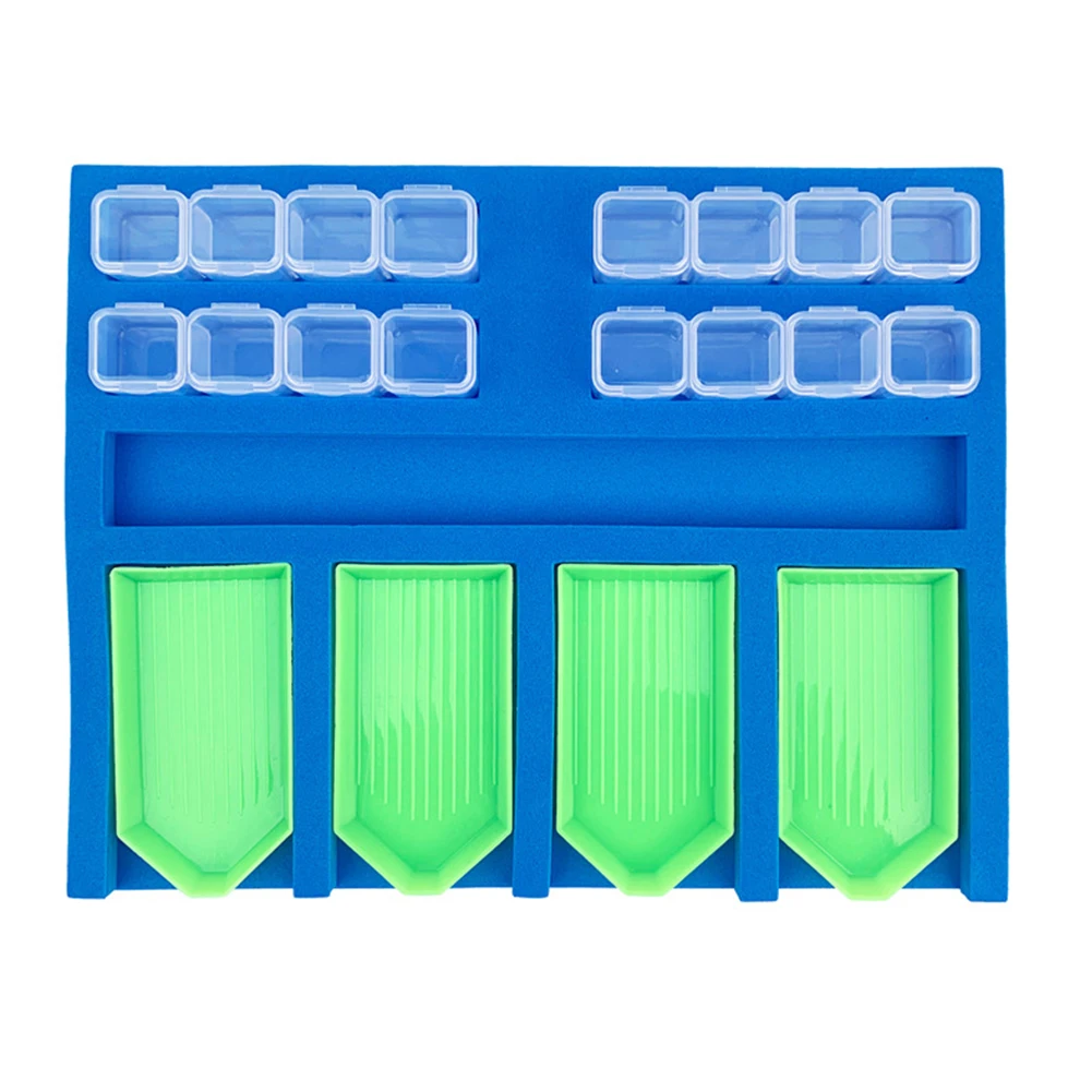 

1Set New Multi-Boat Diamond Painting Tray Holder Beading Storage Tray Point Drill Pen Drill Clay Organizer Storage Box DIY Craft