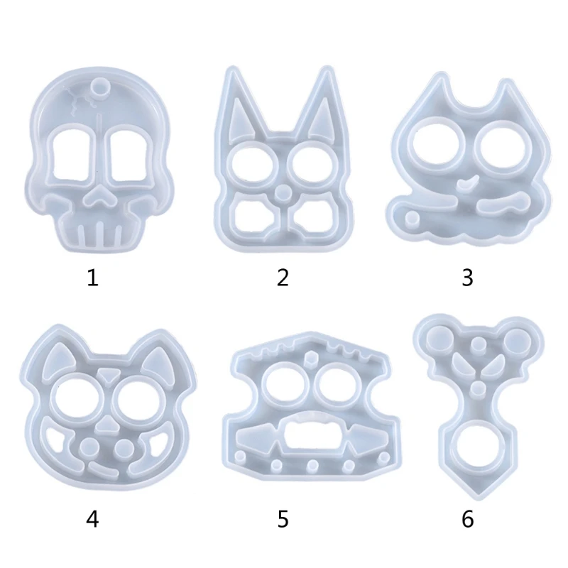 

Crystal Epoxy Resin Mold Cartoon Animals Keychain Pendant Casting Silicone Mould