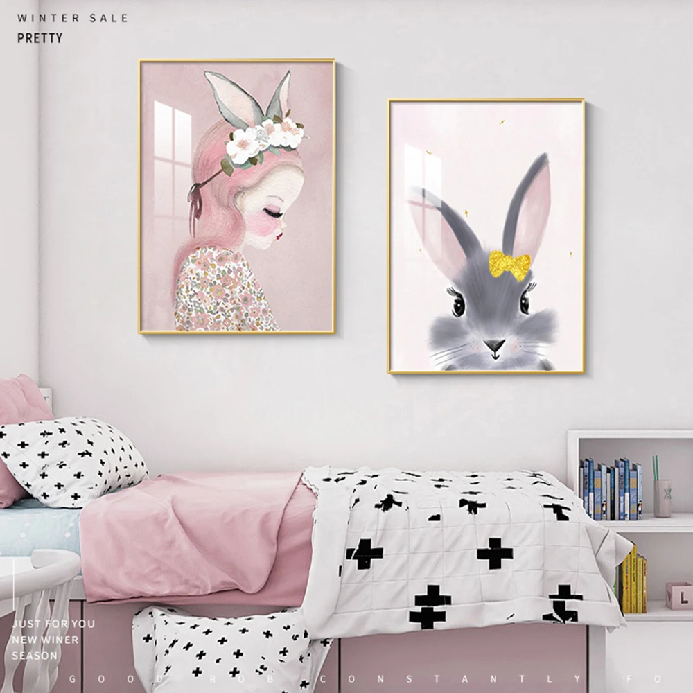

Children's Room Decoration Painting Girl Bedroom Painting Princess Room Mural Modern Minimalist Decoration Frameless