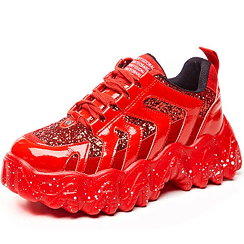 RASMEUP Для женщин Стразы Короткие женские ботинки на платформе кроссовки 2020 Зимние