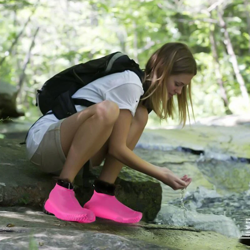 

Boots Waterproof Shoe Cover Silicone Material Unisex Shoes Protectors Rain Boots for Indoor Outdoor Rainy Days Reusable
