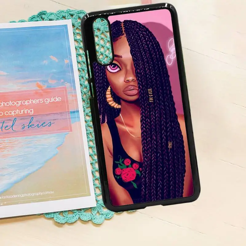

melanin black girl Phone Case PC for iPhone 11 12 pro XS MAX 8 7 6 6S Plus X 5S SE 2020 XR