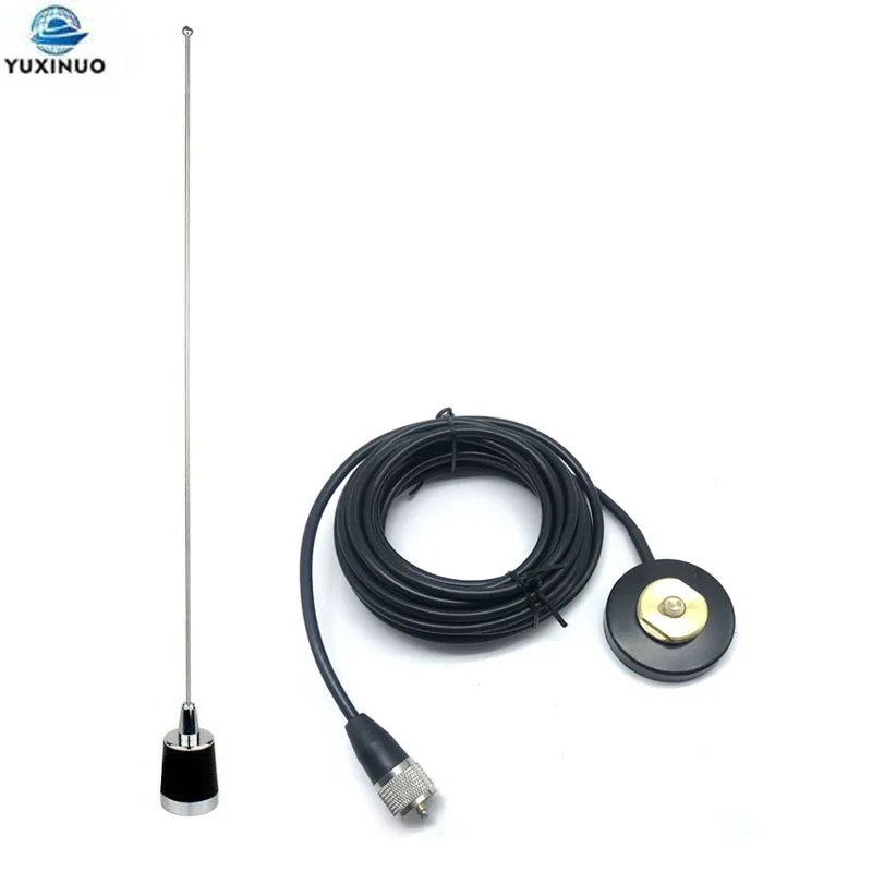 MR200 VHF UHF Двухдиапазонная 134 МГц/430 МГц Стандартная автомобильная Мобильная Любительская радиоантенна с магнитным креплением RG58 фотокабель