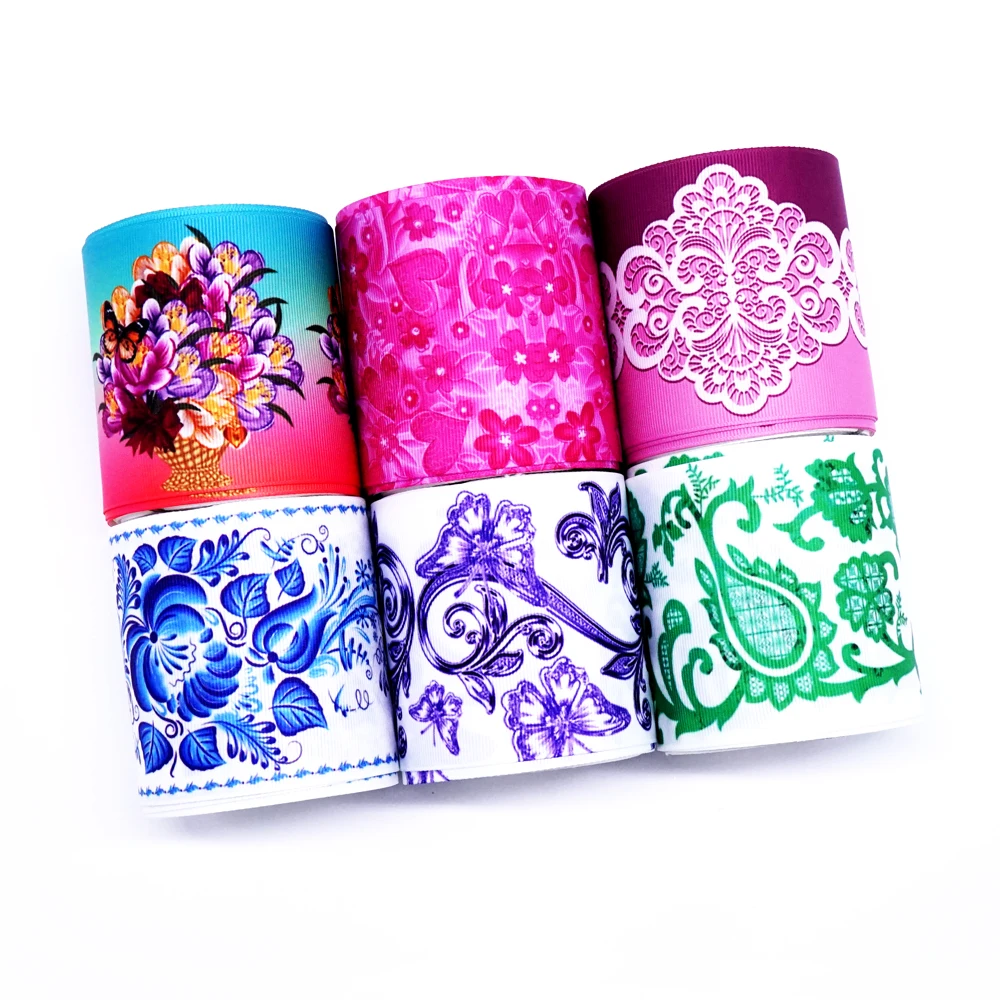 Бесплатная доставка 50 ярдов мультяшная печатная корсажная лента 33166|Ленты для