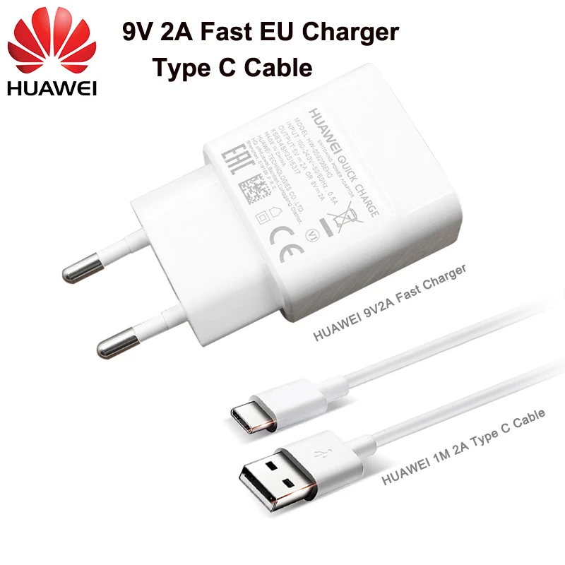 Зарядное устройство QC 2 0 для Huawei 9 В А кабель Micro USB Type-C быстрой зарядки Mate 7 8 S 10 Lite