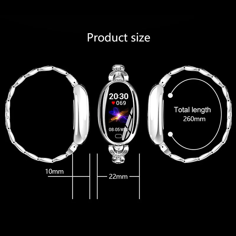 Женский умный Браслет монитор кровяного давления часы телефон смарт браслет