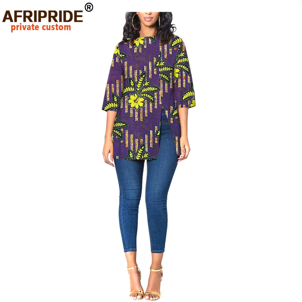 2020 африканские женские блузки рубашка с принтом Дашики Анкара ткань воск батик