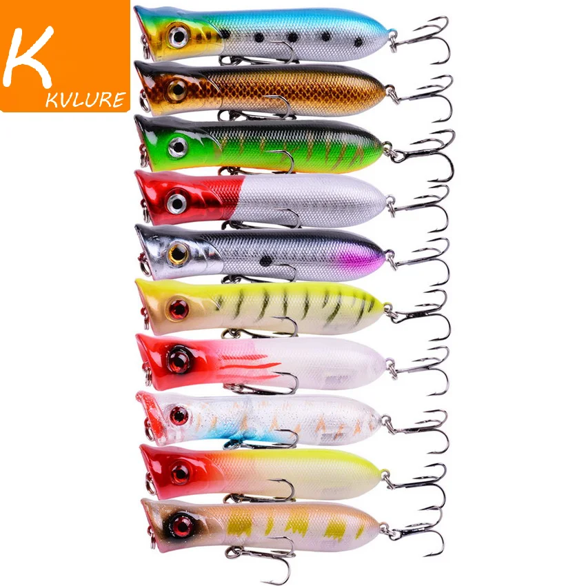 

8 см, 11 г, искусственная приманка Pesca г, рыболовные снасти, водный Поппер, Воблер для рыбалки, Крючки 6 #