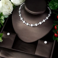 hibride new luxury women jewelry set aaa cubic zirconia wdding accessories bride necklace jewelry set bijoux dubai n 1089