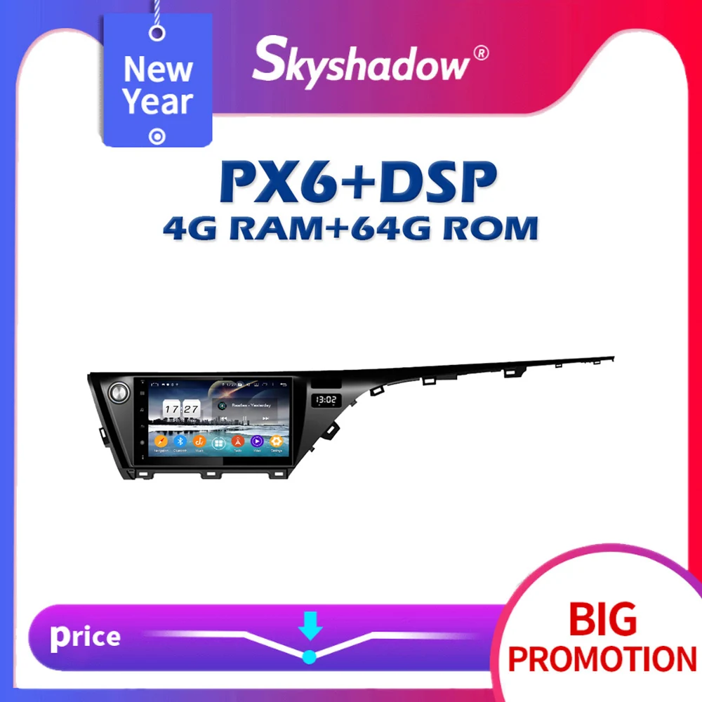 Автомобильный DVD-плеер PX6 DSP IPS экран 11 0 дюйма HD Android 5 4 Гб + 64 ПЗУ AHD Wifi Bluetooth 2018 RDS