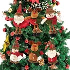 2021 рождественские украшения, плюшевые подвесные Санта-Клауса, снеговик, олень, медведь, дизайнерская кукла для рождественской елки, праздничное украшение для вечеринки