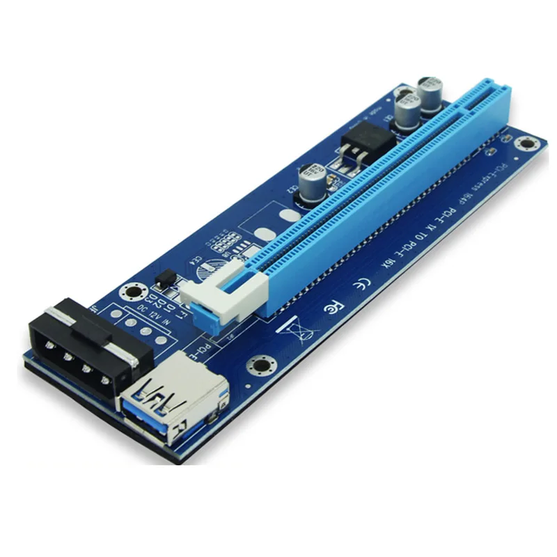 Riser VER006 переходная карта pci e 006 PCIE 1X до 16X удлинитель адаптер 60 см USB 3 0 кабель SATA 4Pin