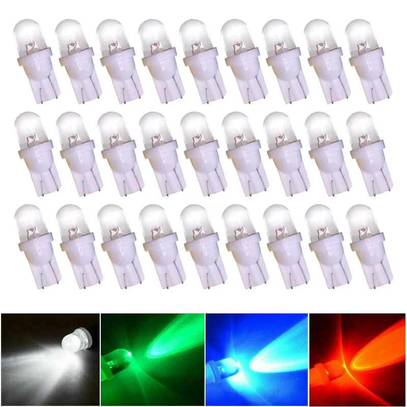 

40PCS T10 W5W 194 168 Wedge LED Reading Light Bulb Auto Car Automotive Interior License Plate Lamp Dome Lighting 12V Blue White