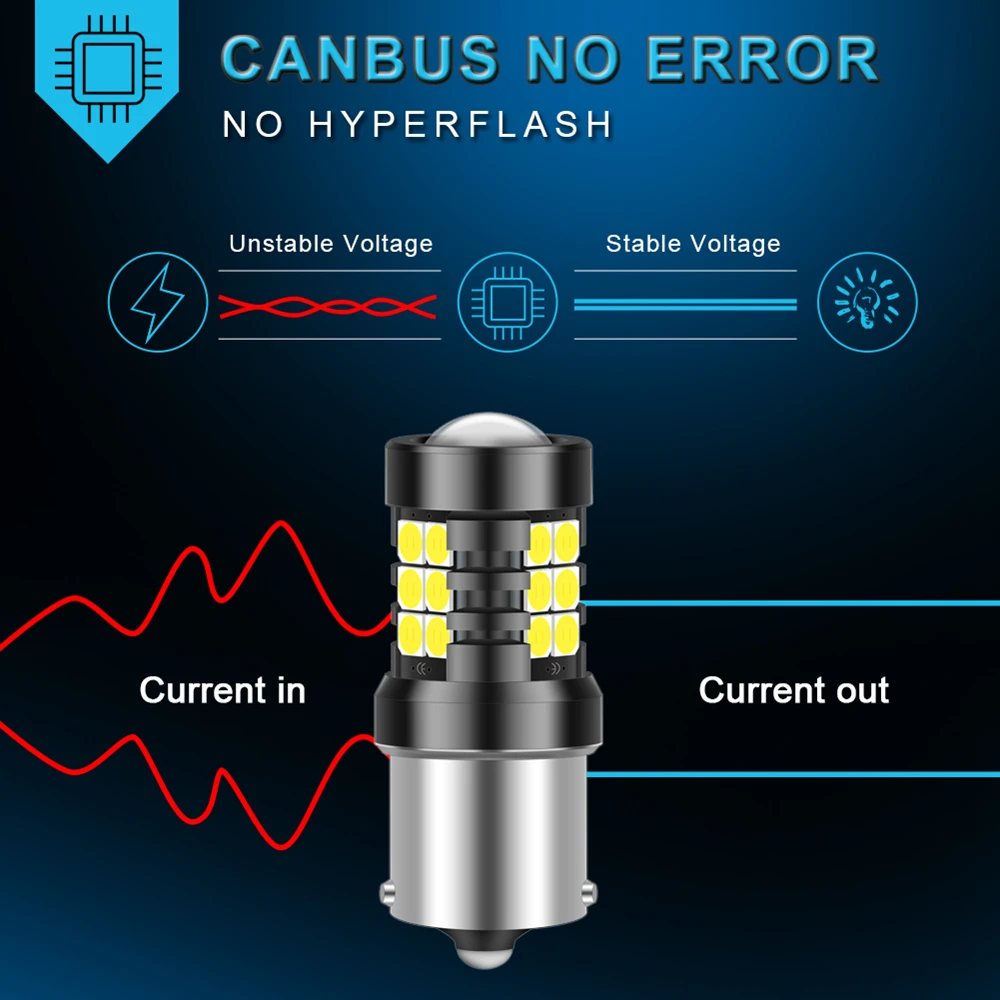 Дневные ходовые огни 2x ba15s белые светодиодсветодиодный дневные Canbus без ошибок 1156