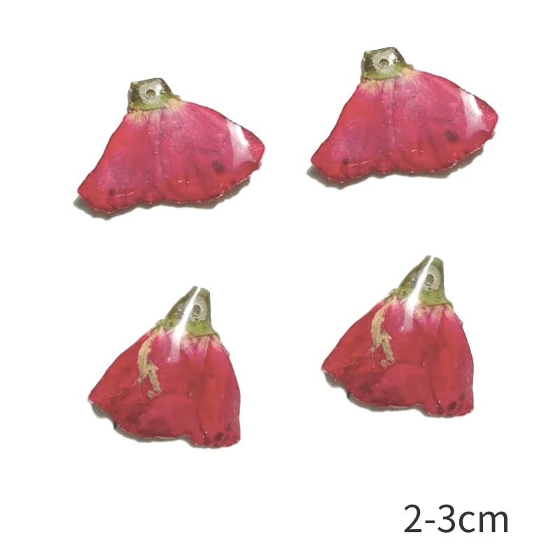 Подвеска в виде натурального сушеного цветка с смолой подвески красной розы для