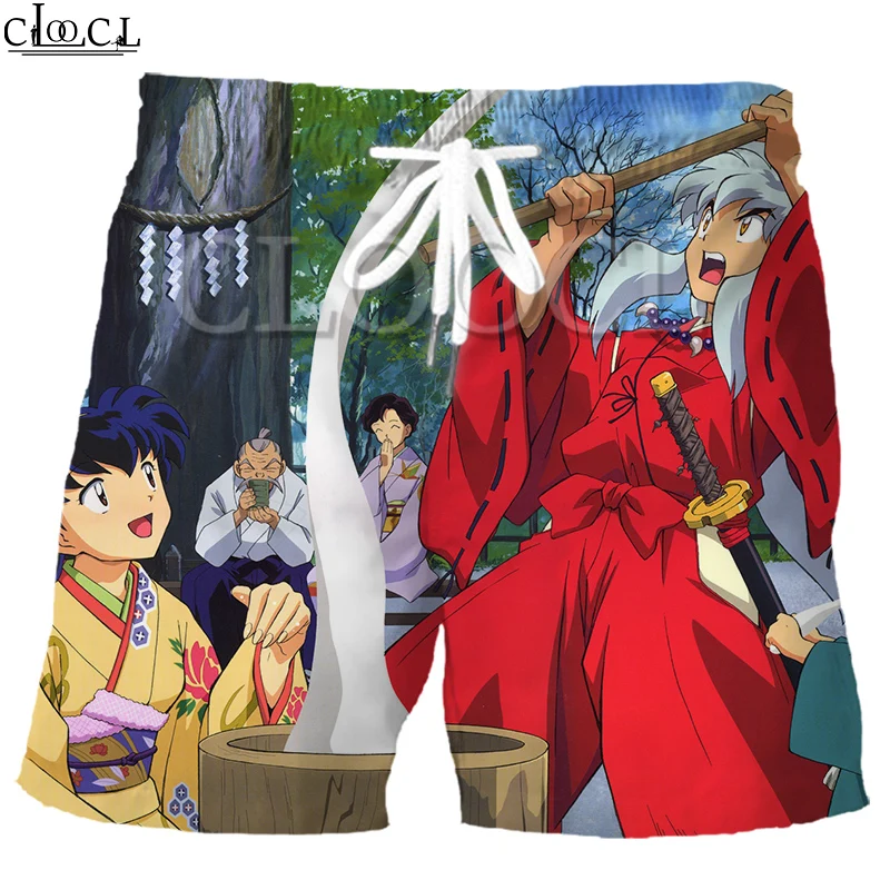 

CLOOCL Japanese Anime Inuyasha Men's Shorts 3D Printed Summer Leisure Sport Loose Hip Hop Harajuku Style Fashion Wild