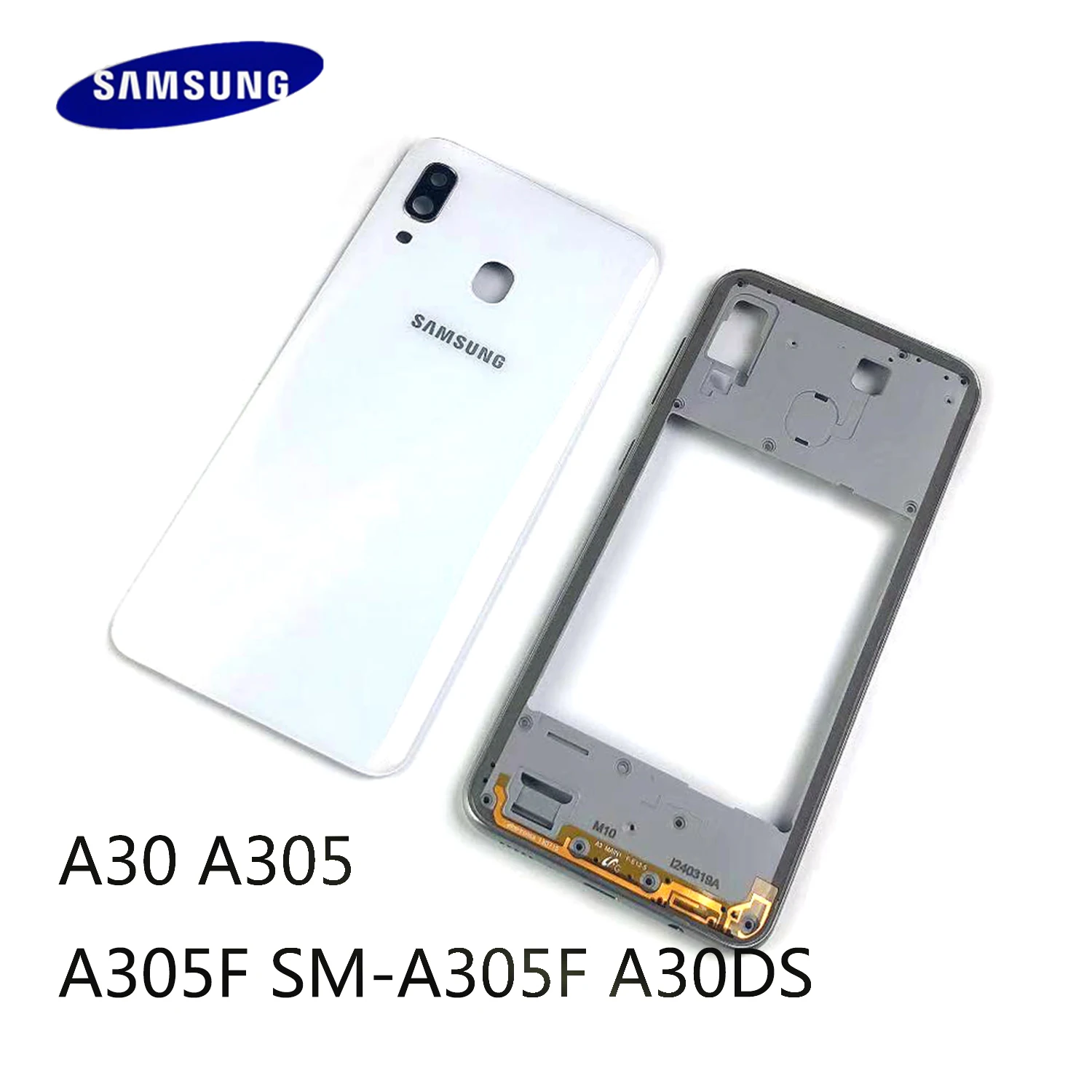 

Для Samsung Galaxy A30 A305 A305F SM-A305F корпус средняя рамка чехол боковые кнопки крышка для отсека аккумулятора запасные части для ремонта