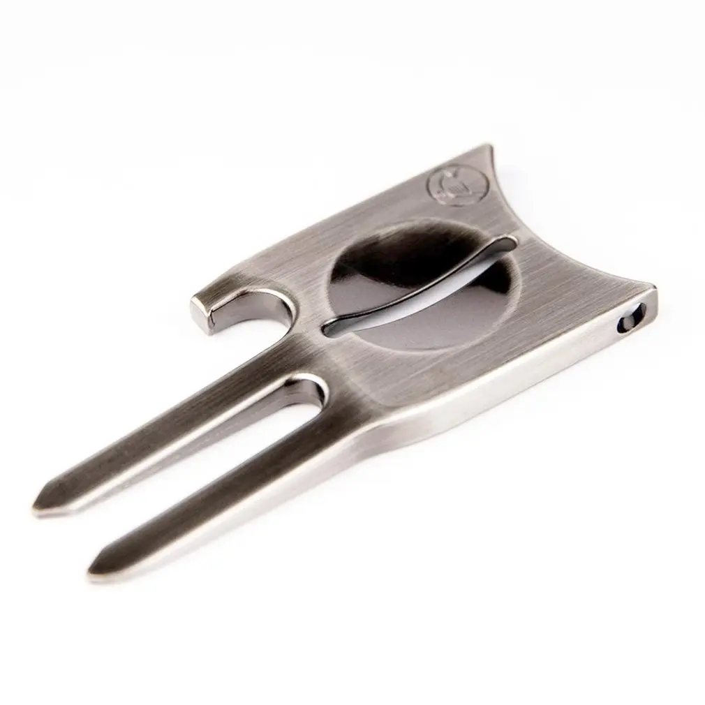 

Golf Divot Tool Putting Green Tool Golf Training Aid Ball Marker Corkscrew Golf Fork Turf Tool Metal Green Cross Liner
