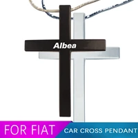 new car pendant metal cross car rearview mirror ornaments hanging auto for fiat albea linea mobi tipo toro freemont sedici stilo