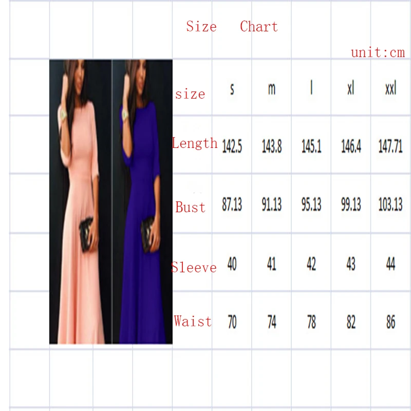 

fashion Womens Elegan Long sleeves Pure color Round neck Floral Long Maxi Dress Long Sleeve Evening Party Summer Beach Sundress