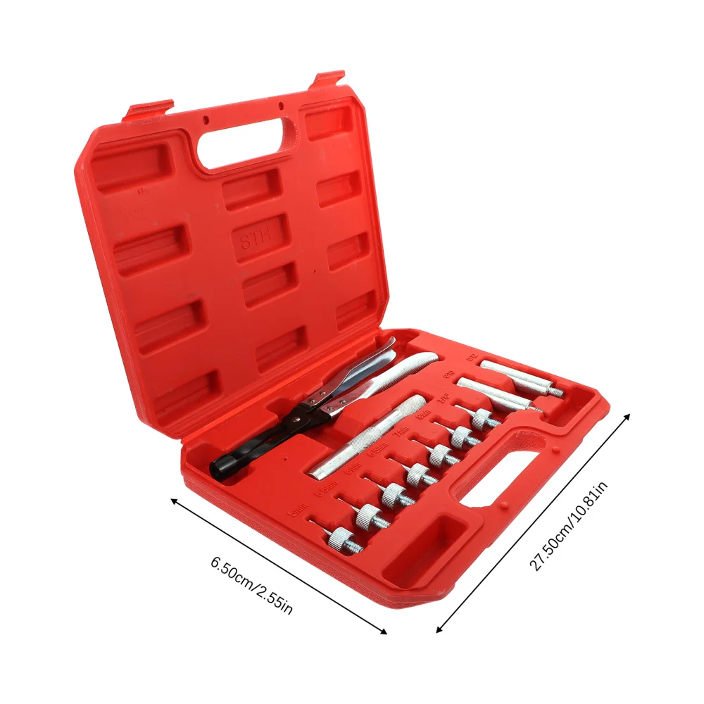 

1 Set 11pcs Valves Stem Seal Dismantling Tool Set Durable Valves Plier (Silver)