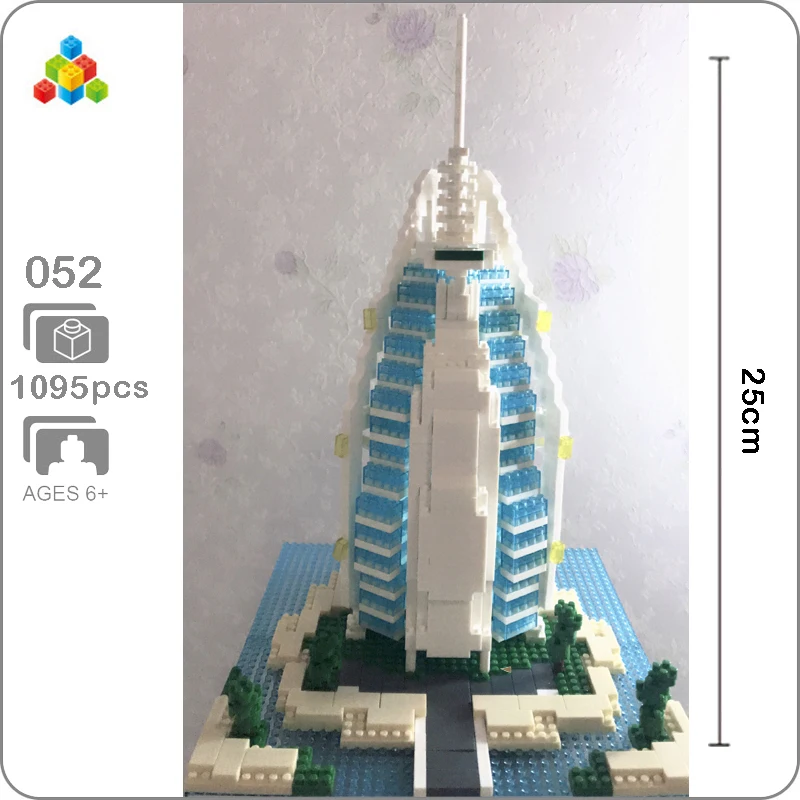 YZ 052 всемирно известная архитектура Burj Al арабский отель 3D модель Мини Алмазный