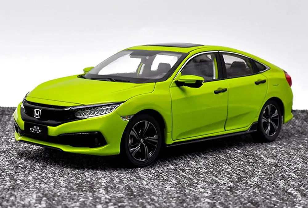 1/18 масштаб Honda CIVIC 2019 зеленый литая модель автомобиля коллекция игрушек подарок