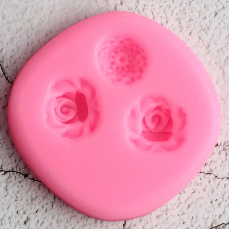 3 отверстия роза искусственная Маргаритка кекс топ инструменты для украшения