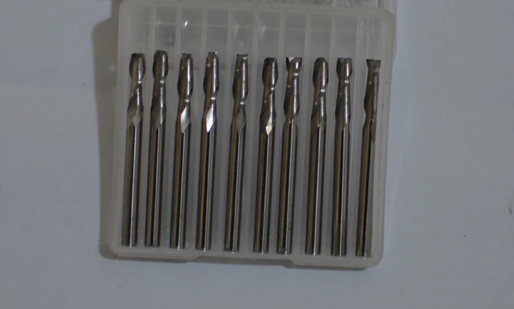 Спиральный резак с двойной канавкой 10 шт. 3 175x22 мм Фрезы ЧПУ сверла для дерева