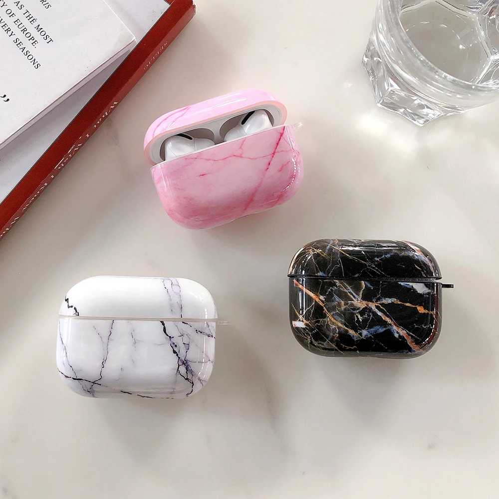 Чехол для наушников SUYACS с мраморной текстурой AirPods 2 1 Pro защитная коробка Airpods 3