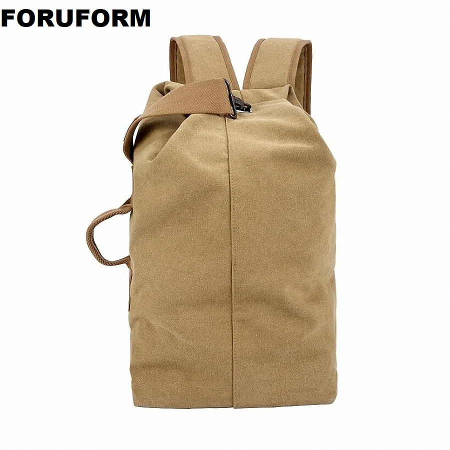 

Холщовый рюкзак для мужчин, вместительная сумка для ноутбука, мужские дорожные сумки, ведро, спортивный ранец для книг, большая упаковка