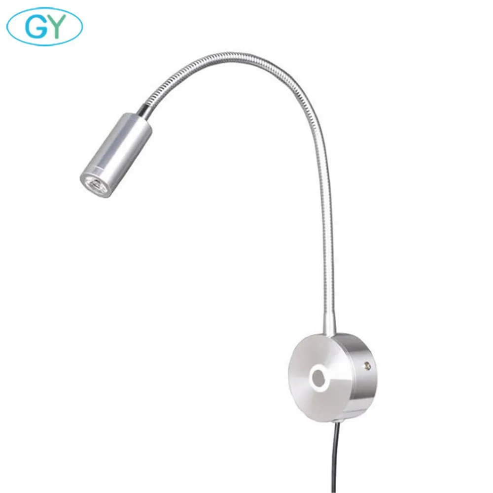 Приглушаемый настенный светильник с сенсорным выключателем со штепсельной