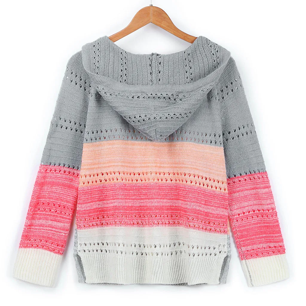 Hooded Sweatshirt Fashion Hoodie Women Sweetshirts Casual Patchwork Long Sleeves Sweater Cardigan Blouse Tops Худи Blusas Y2k