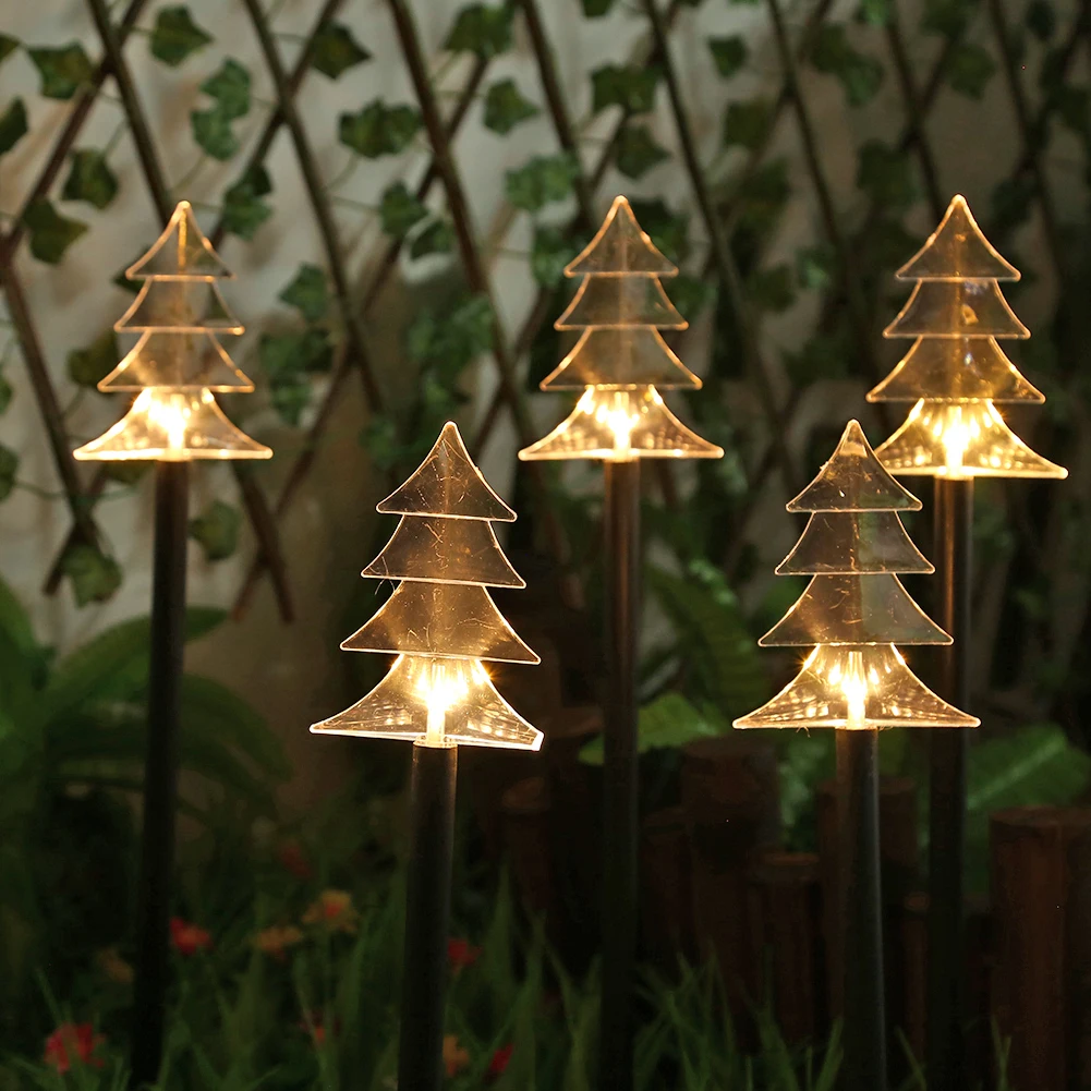 

5pcs Solar Powered Fairy String Lights LED Lawn Path Decor for Outdoor Garden Patio Yard Landscape Home Party Holiday Decoration