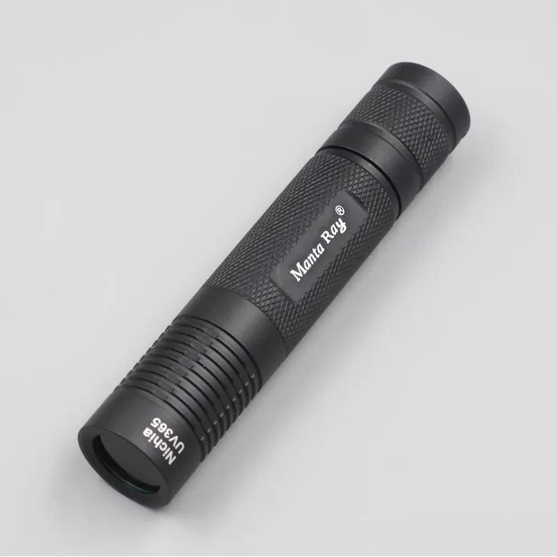 Manta Ray S9 черный УФ 365nm 6 Вт Светодиодный светильник вспышки, nichia 365UV в стороне, УФ лампа светильник отражатель smo, флуоресцентный агент обнаружения