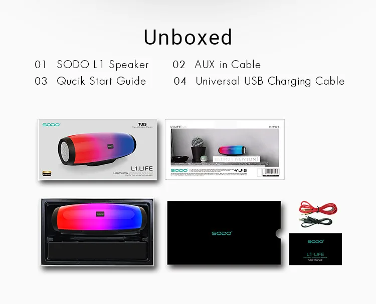 SODO Bluetooth динамик стерео радио U диск воспроизводит светодиодный светильник TF трансляции Bluetooth динамик TWS соединенная зарядка звуковая коробка