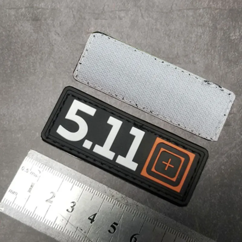 10pcs 7cm 2шт ПВХ патч Военная нарукавная нашивка значок Кроссфит 511 тактическая Боевая декоративная аппликация на одежду аппликация с крюком - Цвет: 10pcs 7cm