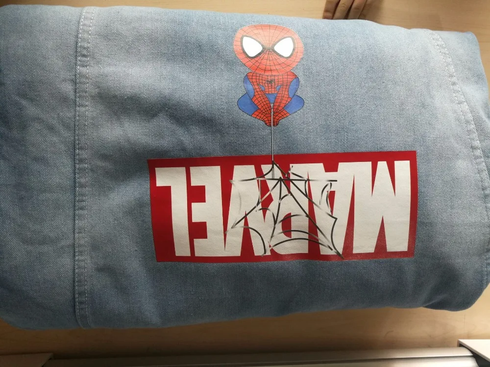 Marvel Comics человек паук повседневные толстовки унисекс ковбой поддельные две части Толстовка отверстие джинсовая куртка пальто