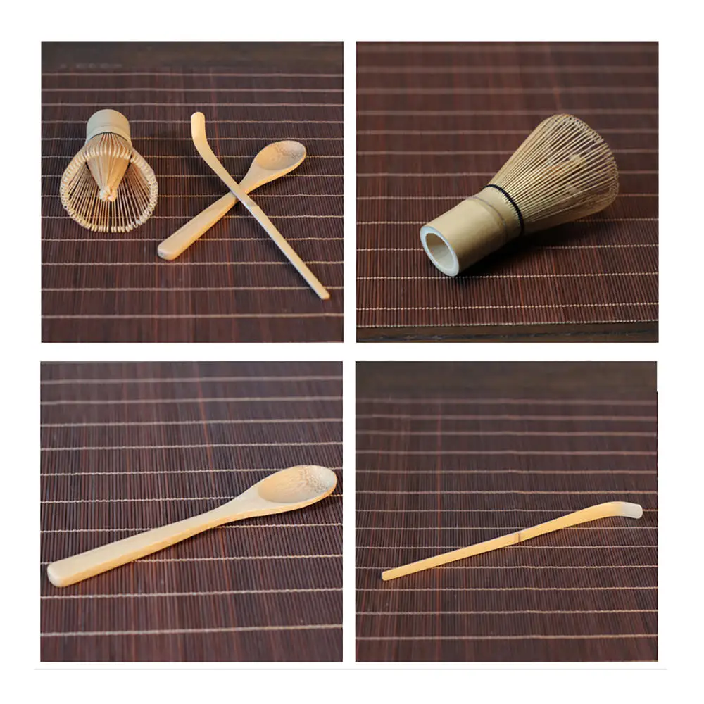 

3pcs Japanese Tea Set Matcha Bamboo Whisk Tea Spoon Traditional Scoop Tea Ceremony Parts Kitchen Teaware Tool