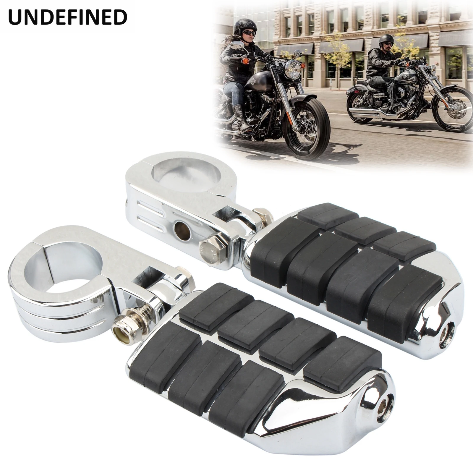 

1 1/2" 38mm Foot Peg Engine Guard Crash Bar Highway Pegs Mount Clamps For Harley Touring Dyna XL Softail Honda Yamaha Universal