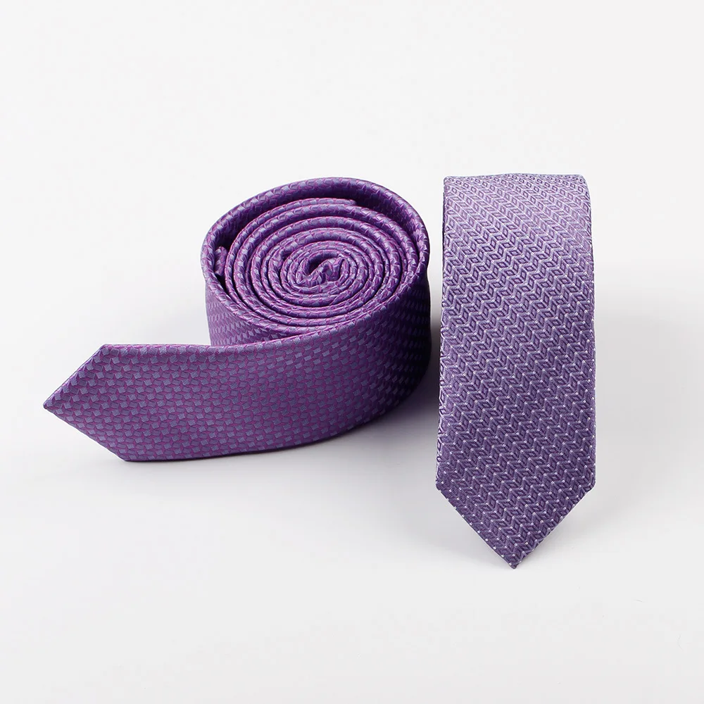 

Sitonjwly 5cm Skinny Men's Ties Wedding Party Polyester Slim Tie Man Shirt Gravatas Woven Designer Cravat Gift Custom Logo