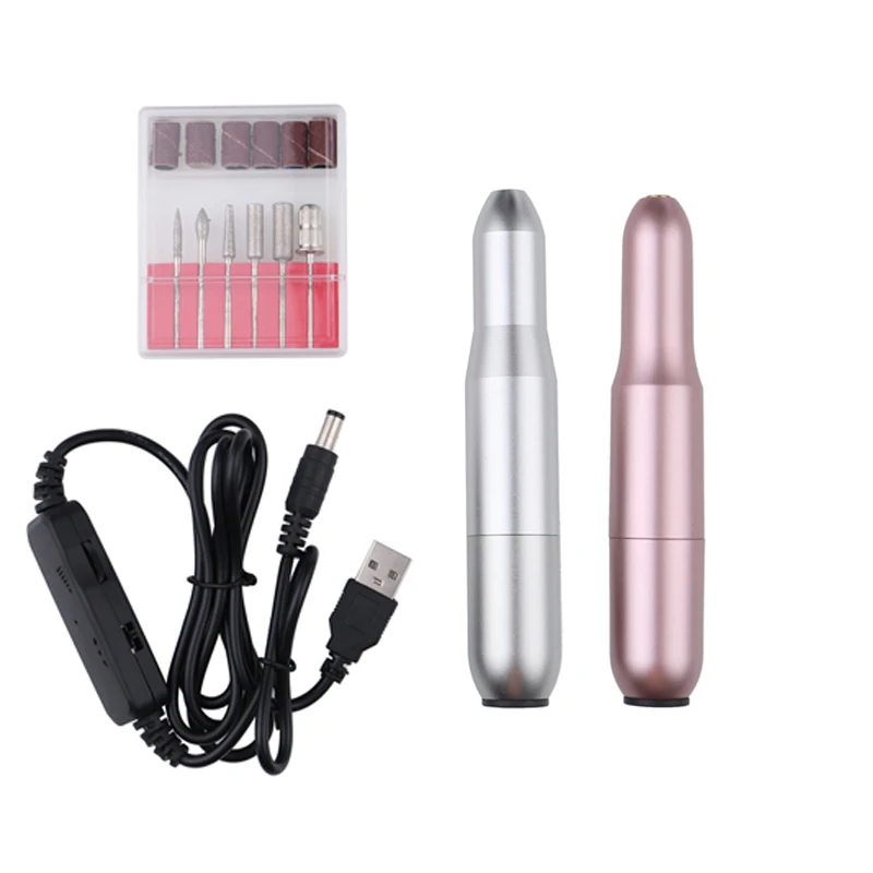 

20000RPM Portable Pen Electric Nail Drill Machine Nail Gel Polisher Remover Tool with Grinding Head Professional Manicure