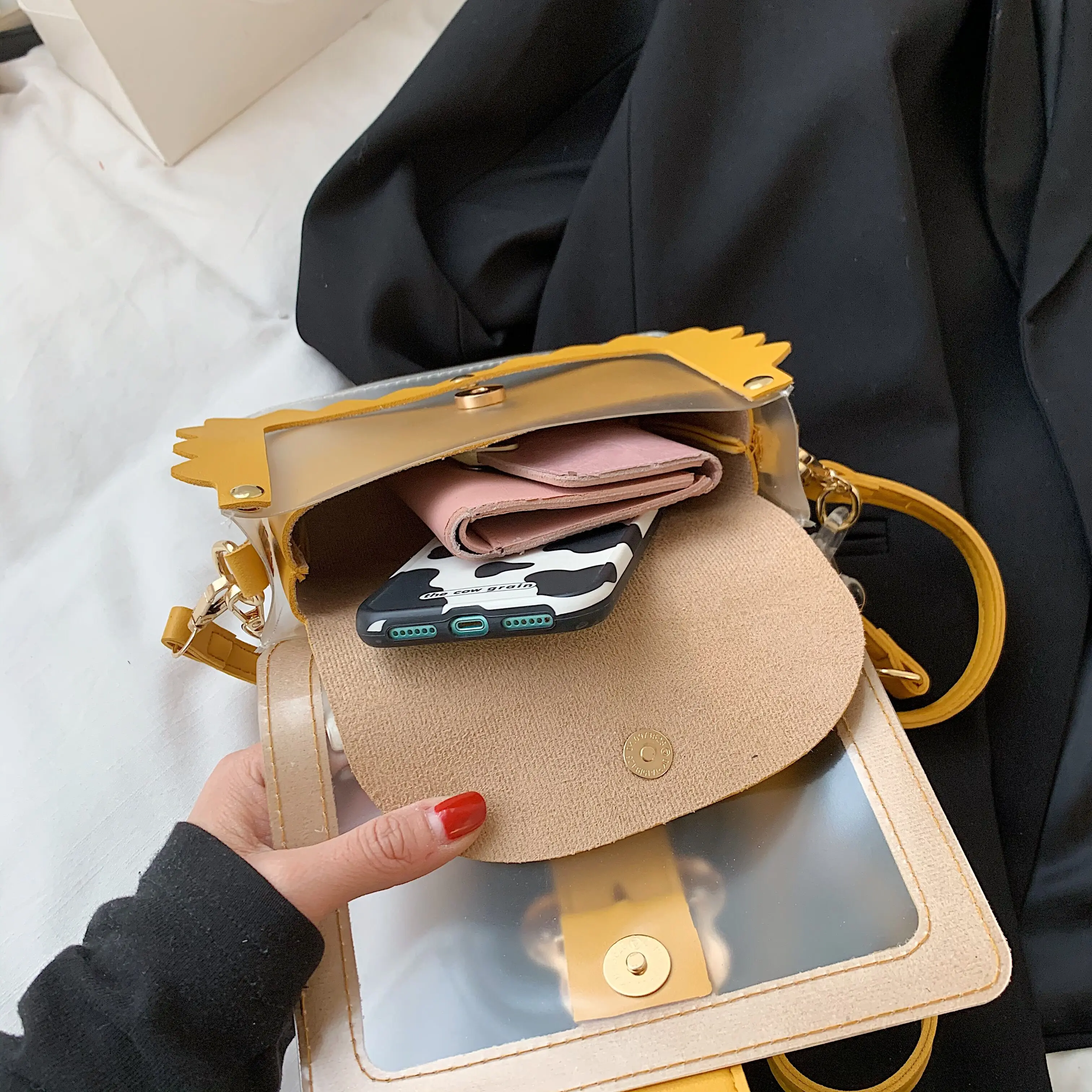 Модная летняя прозрачная сумка через плечо из ПВХ для женщин Повседневная