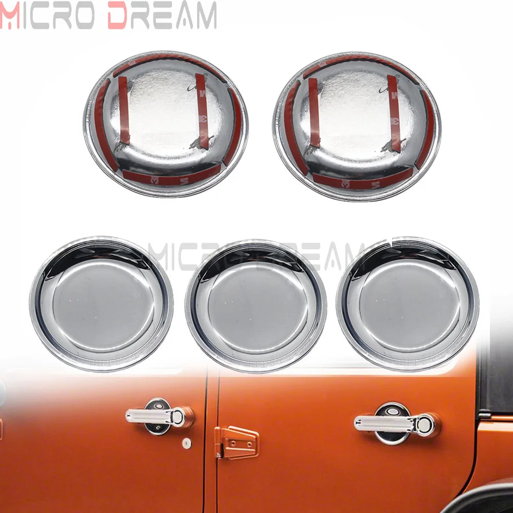 5 шт./компл. защитные крышки для дверей автомобиля Jeep JK Wrangler 4-Door 2007-2017 Chrome |