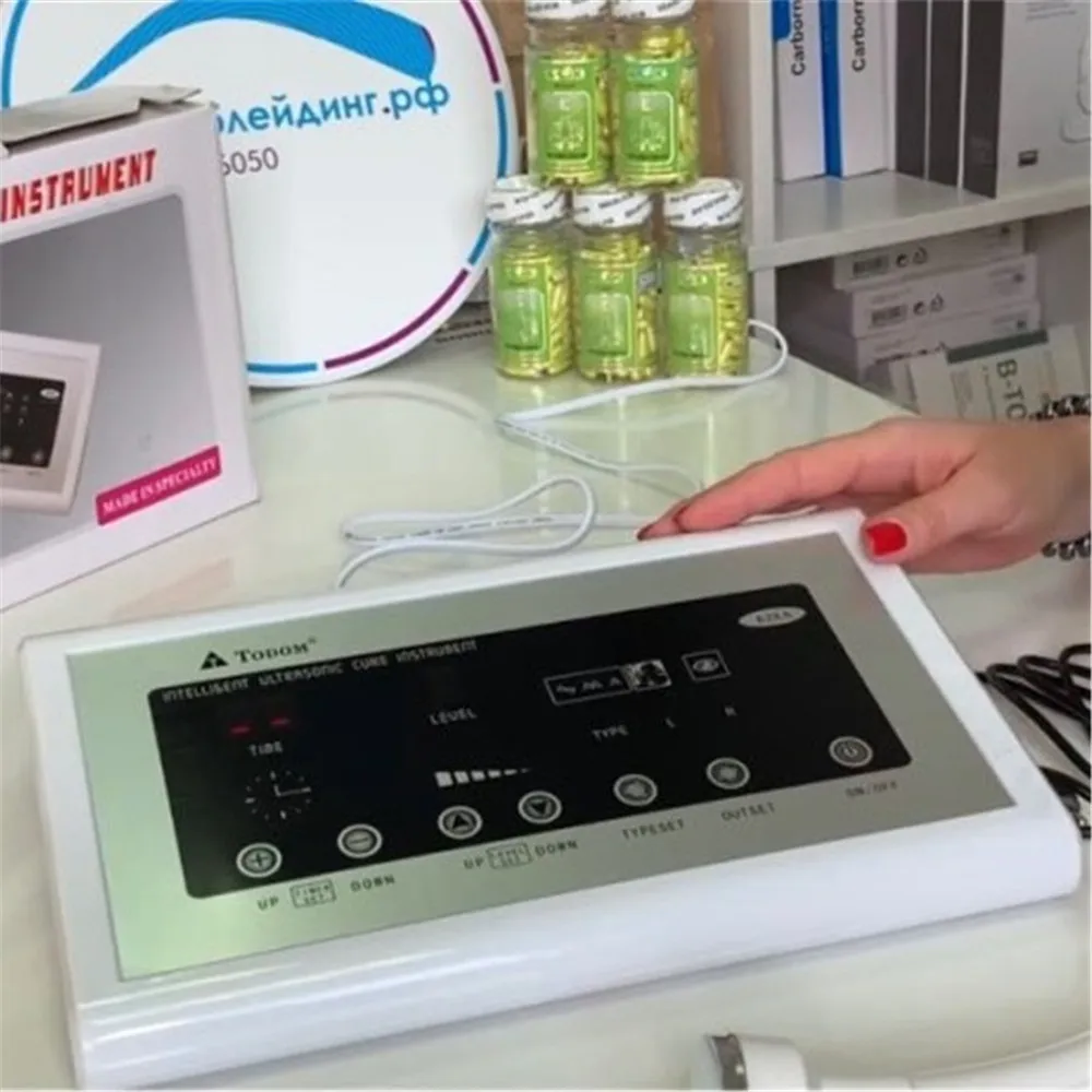 Интеллектуальный ультразвуковой инструмент для лечения микрокомпьютер красоты