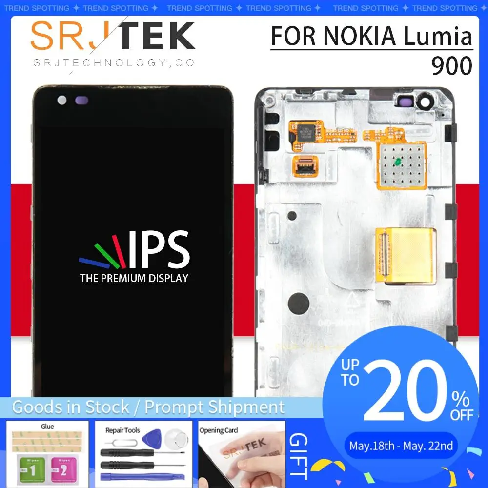 Высокое качество 4 3 &quotдля Nokia lumia 900 LCD сенсорный экран с рамкой для N900 ЖК-дисплей