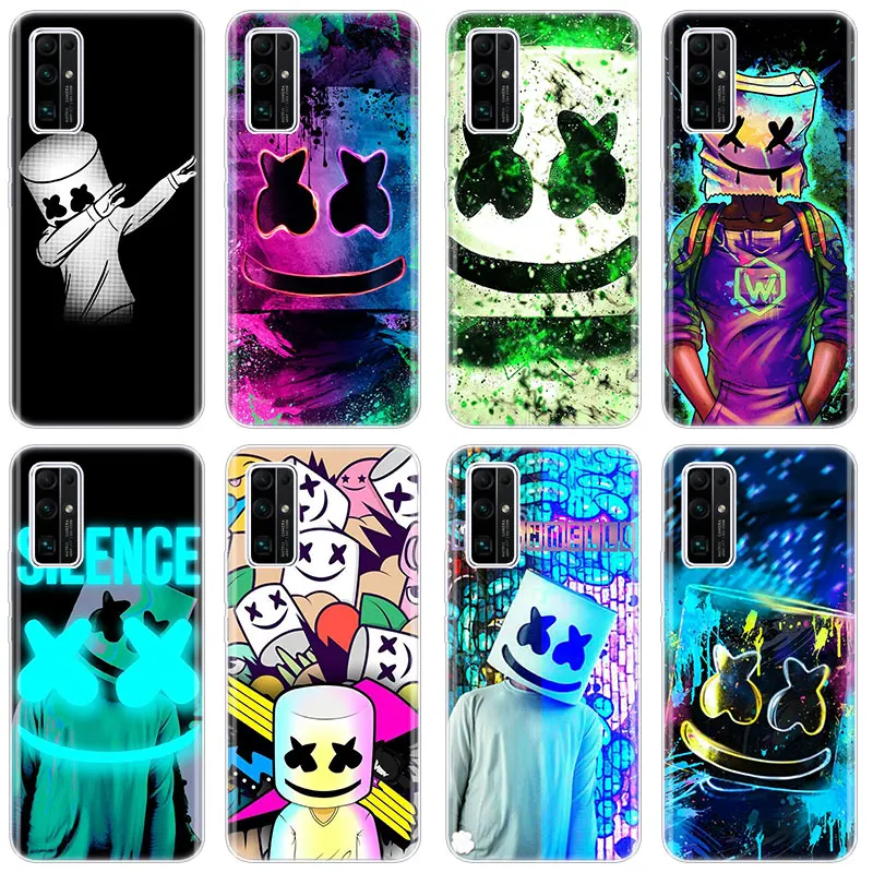 Music DJ marshmallow Silicone Phone Case for Huawei Honor 10X Lite 10i 20i 20E 20S 30S 30i 30 Pro Plus 9C 9X Pro 30 Lite Cover